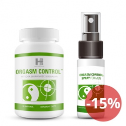 Orgasm Control 60tab + Spray 15ml - Komplet Pełnej Kontroli