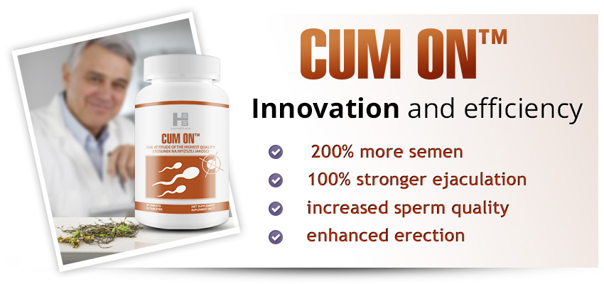 Cum On - banner - innovation and skuefficiency, 100% stronger ejaculation 